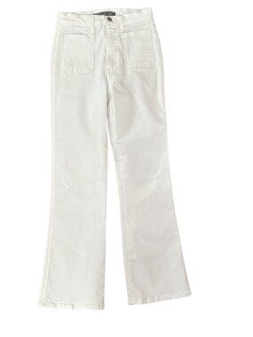 Joe's High Rise Crop Bootcut Jeans 24 White